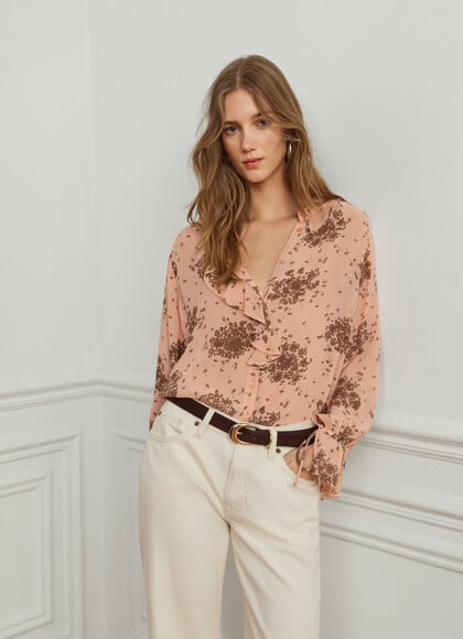 FLORAL PRINT FLUID BLOUSE