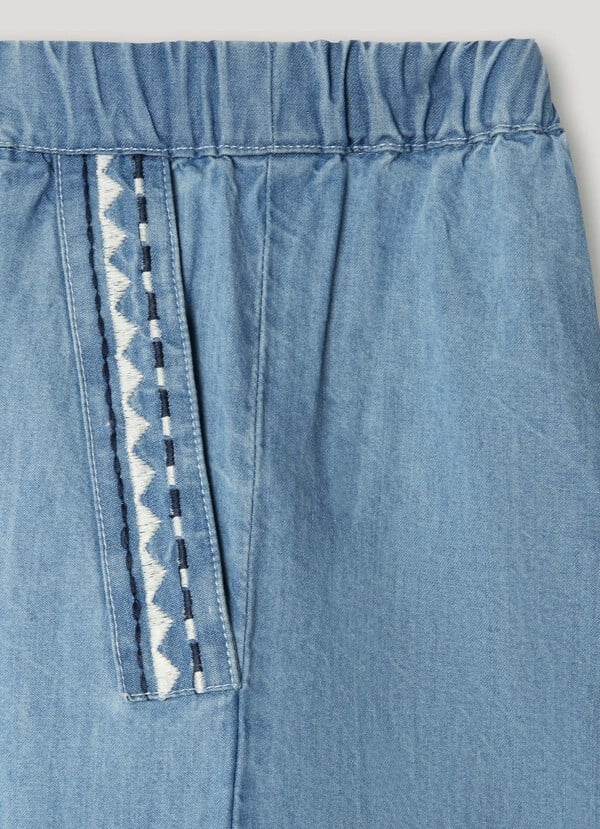 WIDE DENIM TROUSERS
