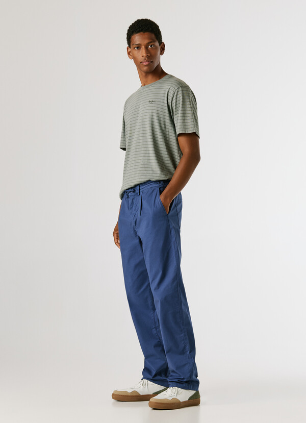 RELAXED FIT POPLIN CHINOS