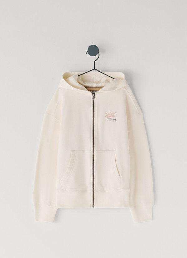 SUDADERA CON CAPUCHA Y CREMALLERA FIT RELAXED