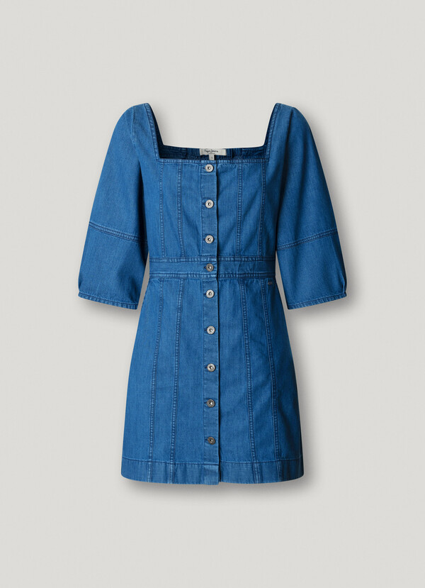 REGULAR FIT DENIM MINI DRESS