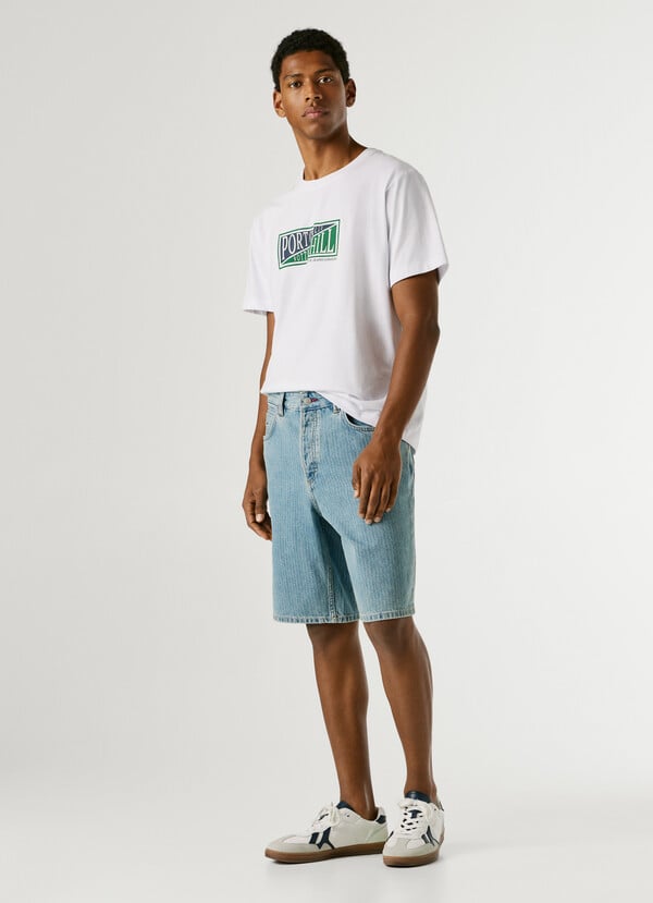 LOOSE FIT DENIM SHORTS