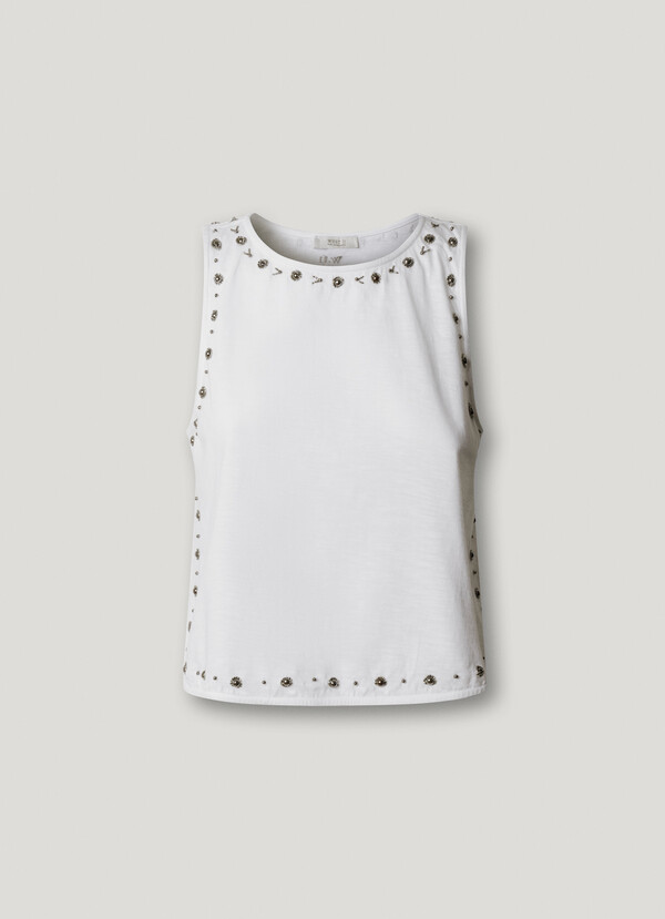 STRAPPY T-SHIRT WITH STUDS