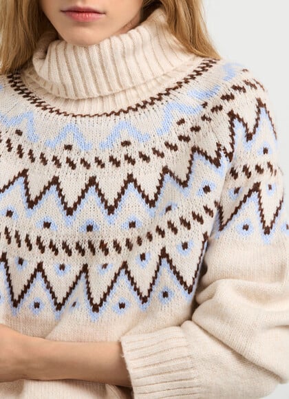 HIGH NECK FAIR ISLE KNIT JUMPER