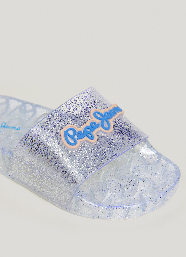TRANSLUCENT SLIDER SANDALS
