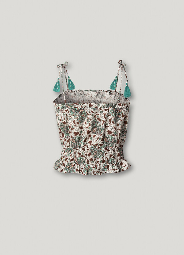 FLORAL PRINT STRAPPY TOP