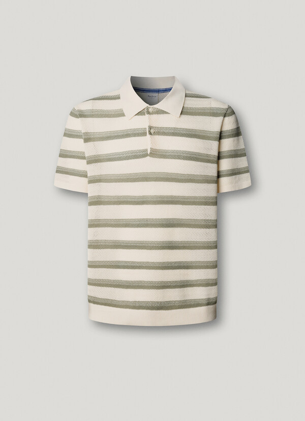 STRIPED KNIT POLO