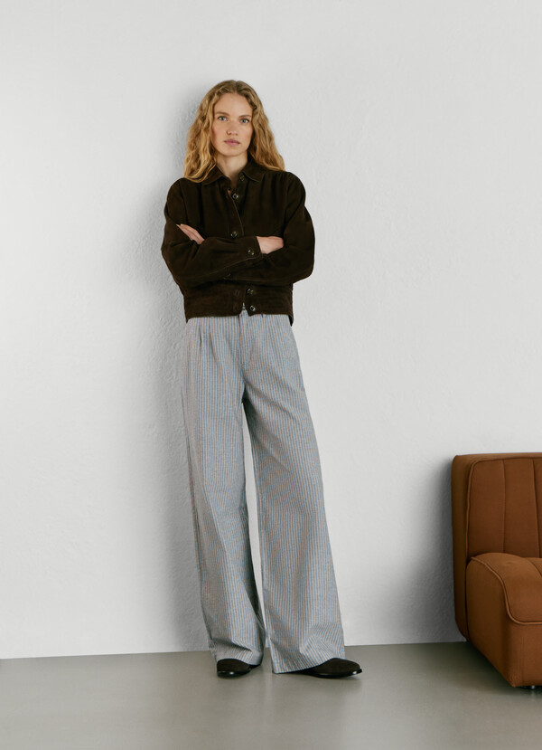 STRAIGHT STRIPED TROUSERS