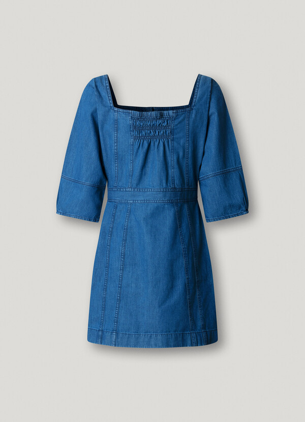 REGULAR FIT DENIM MINI DRESS