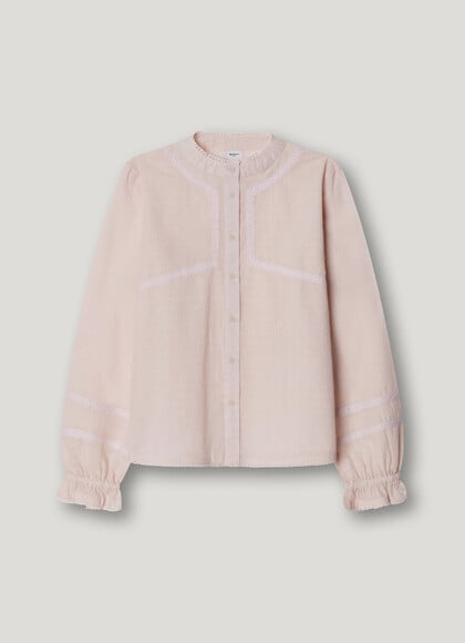 VOILE BLOUSE WITH LACE
