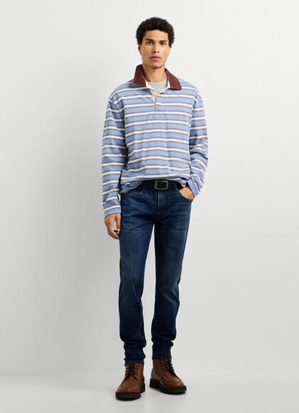 STANLEY - TAPER FIT MID-RISE JEANS