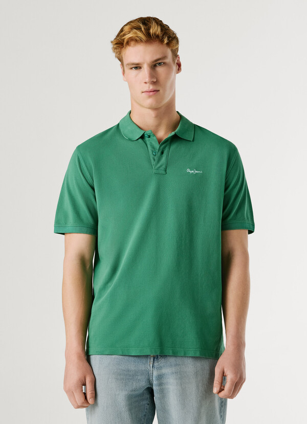 GARMENT DYED PIQUE POLO SHIRT