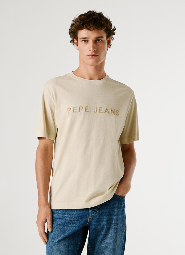 REGULAR FIT T-SHIRT WITH EMBROIDERED LOGO