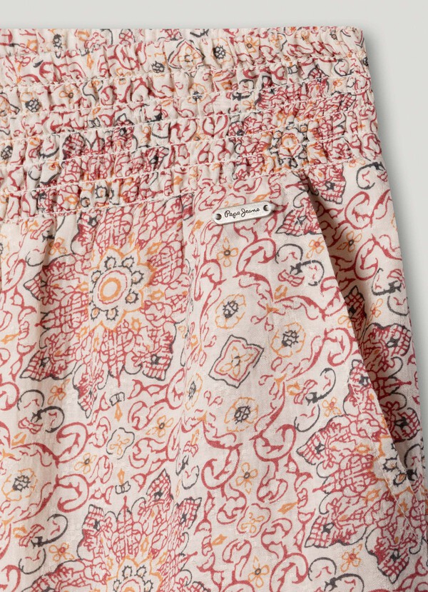 STRAIGHT FLORAL PRINT TROUSERS