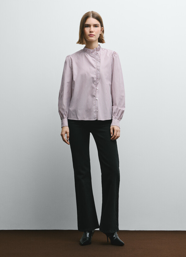 RUFFLES POPLIN BLOUSE