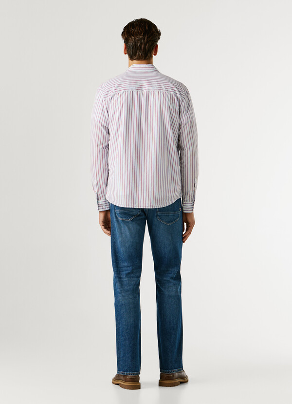 REGULAR FIT STRIPED POPLIN SHIRT