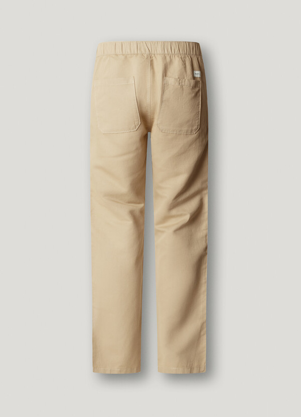 CHINO TROUSERS WITH ADJUSTABLE DRAWSTRING
