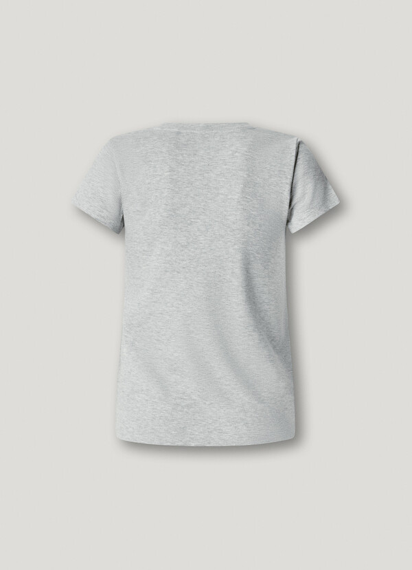 RIBBED EMBROIDERED LOGO T-SHIRT