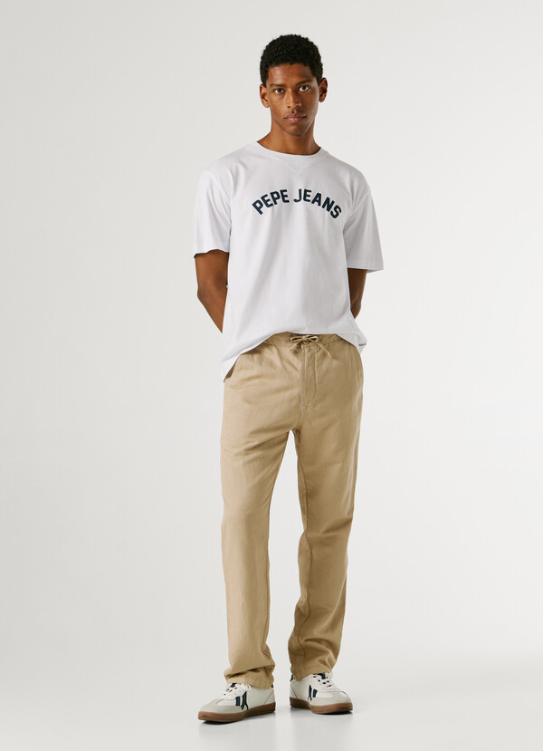 CHINO TROUSERS WITH ADJUSTABLE DRAWSTRING