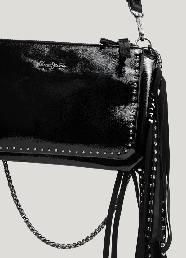 LEATHER EFFECT SHOULDER BAG
