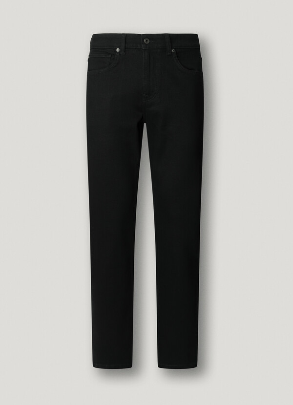 STRAIGHT FIT MID-RISE JEANS - CASH