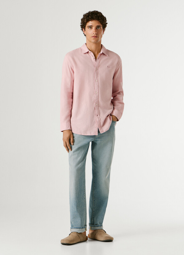 REGULAR FIT GARMENT DYED SHIRT