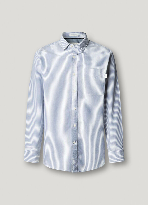 REGULAR FIT STRIPED OXFORD SHIRT