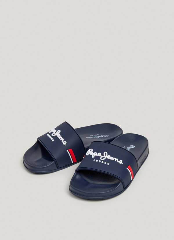 SLIDER SANDALS WITH LOGO