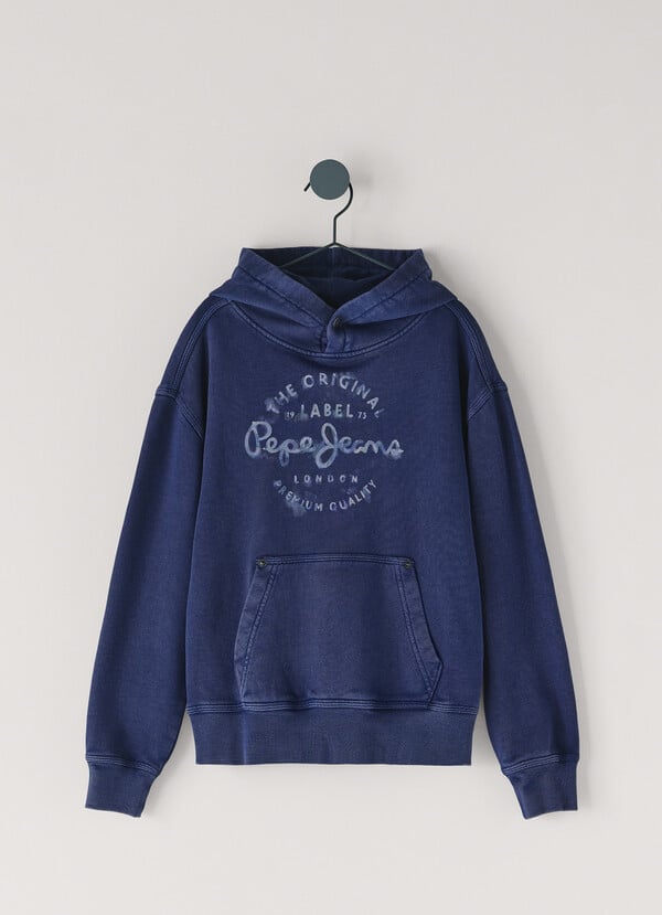 SWEAT &Agrave; CAPUCHE COUPE D&Eacute;CONTRACT&Eacute;E