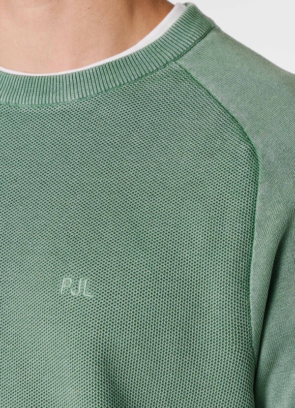 CREW NECK PIQU&Eacute; JUMPER