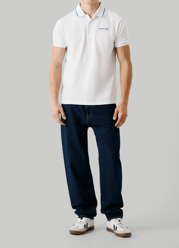 PRINTED LOGO PIQUE POLO SHIRT
