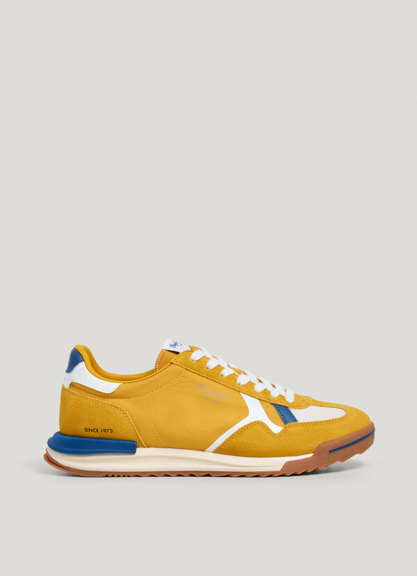 SNEAKERS RETR&Ograve; CON DETTAGLI IN CAMOSCIO - MARVIN