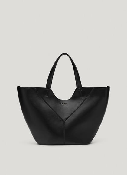 LEATHER EFFECT SHOPPER BAG
