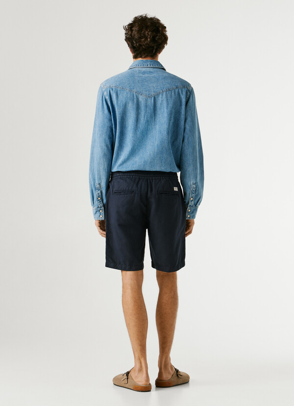 RELAXED FIT LINEN SHORTS