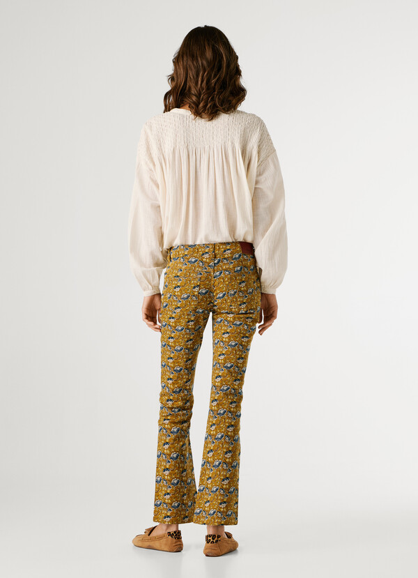 FLARE FIT 5-POCKET TROUSERS