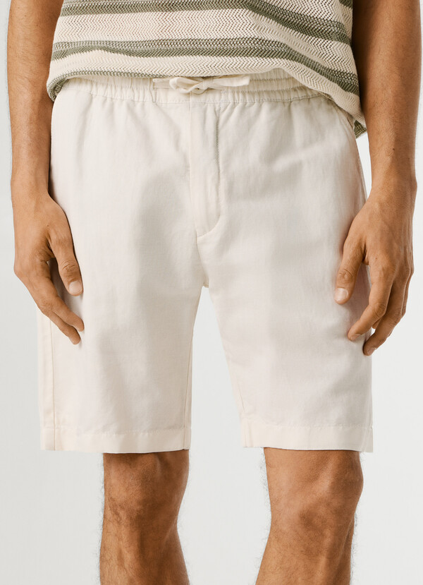 RELAXED FIT LINEN SHORTS