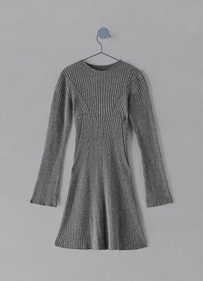 RIBBED MINI DRESS
