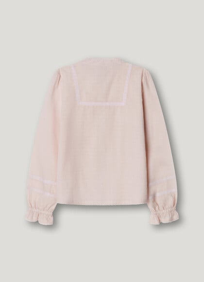 VOILE BLOUSE WITH LACE