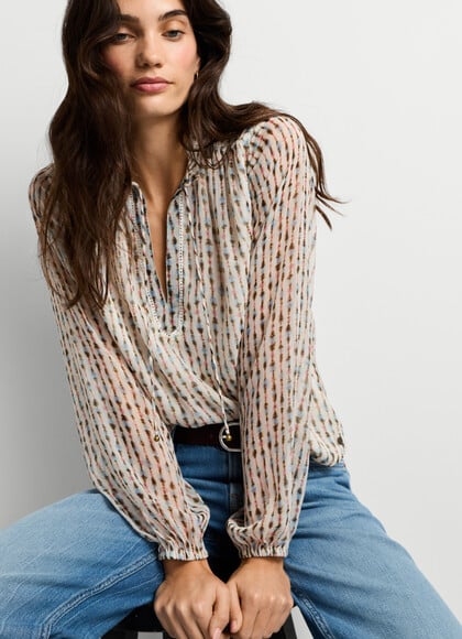 IKAT PRINT FLUID BLOUSE