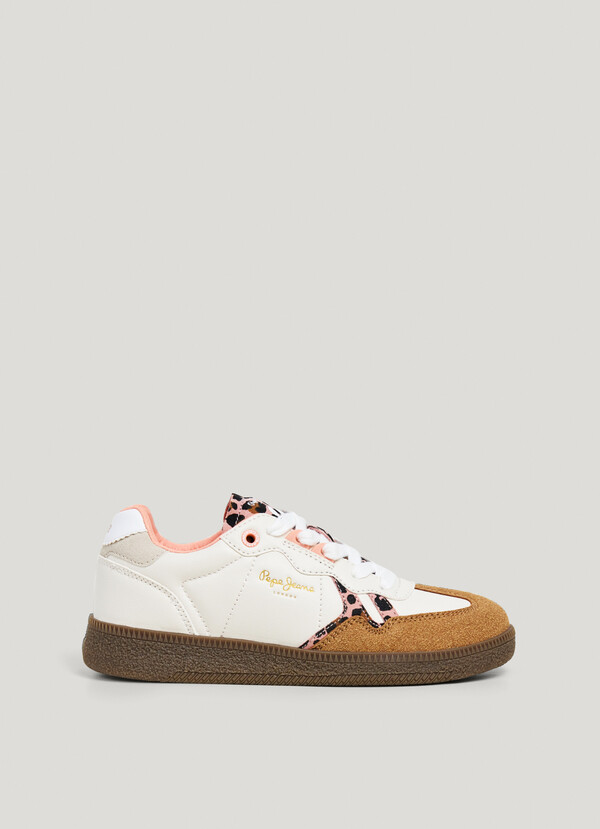 CUPSOLE TRAINERS WITH ANIMAL PRINT DETAILS