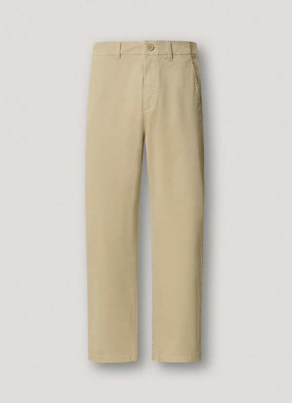 RELAXED FIT TWILL CHINOS