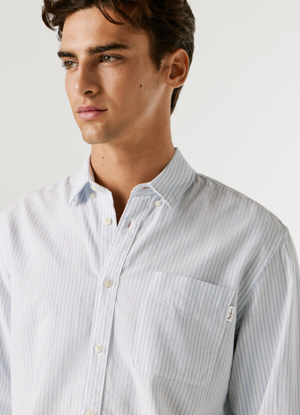 REGULAR FIT STRIPED OXFORD SHIRT