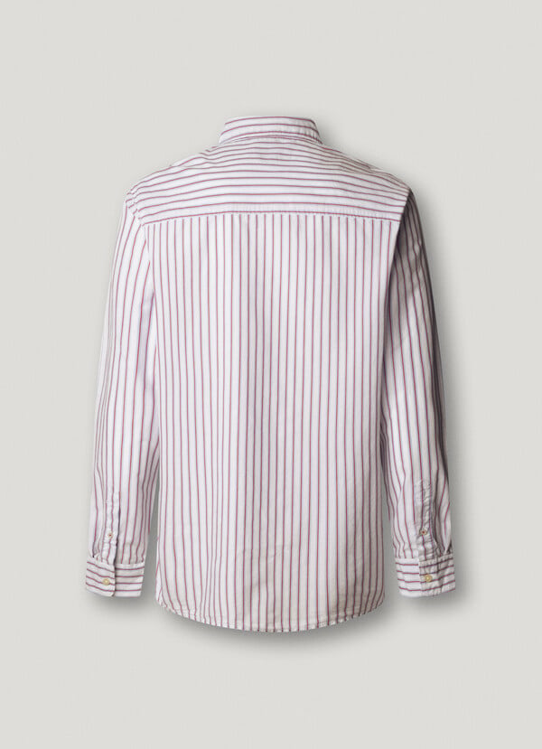 REGULAR FIT STRIPED POPLIN SHIRT