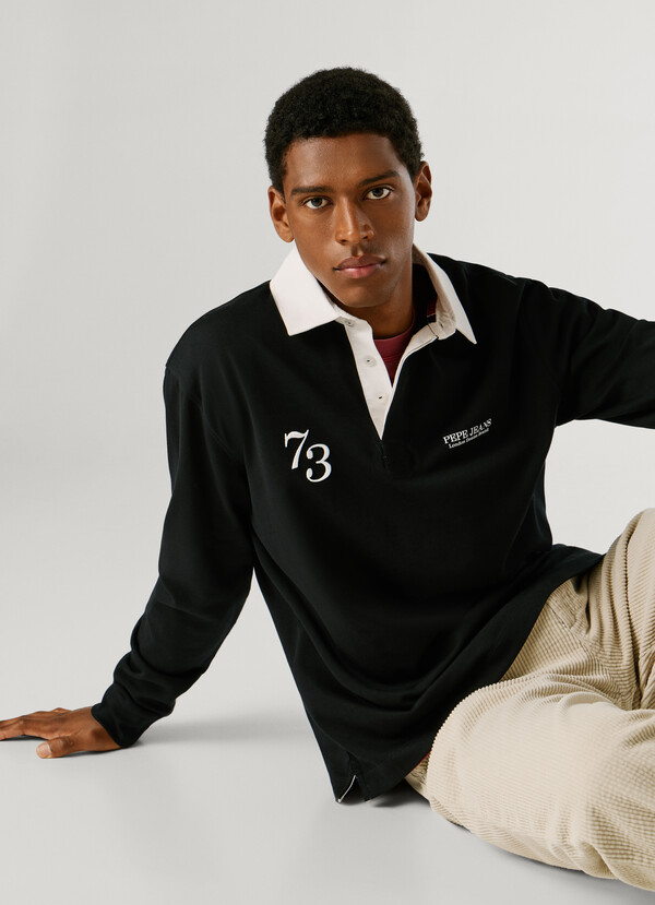 PRINTED LOGO RUGBY POLO