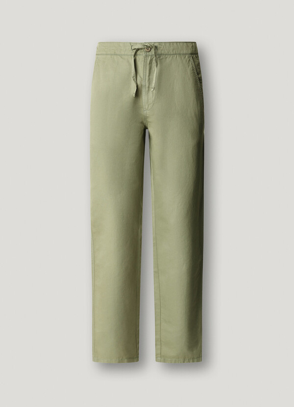 CHINO TROUSERS WITH ADJUSTABLE DRAWSTRING