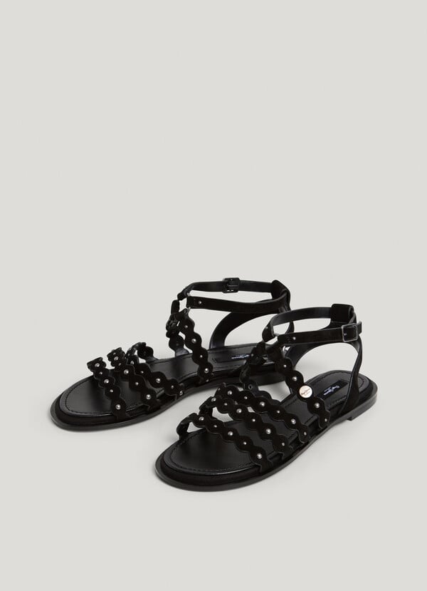 FLAT SUEDE SANDALS