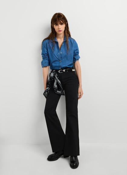 FLARE FIT 5-POCKET TROUSERS