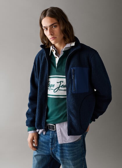 REGULAR FIT BORG JACKET