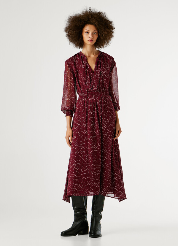 POLKA DOT MIDI DRESS