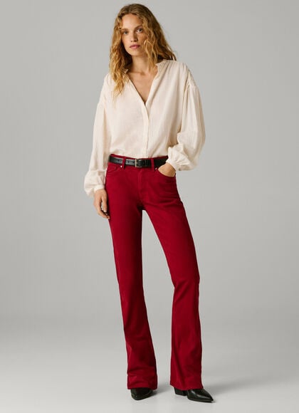 FLARE FIT 5-POCKET TROUSERS
